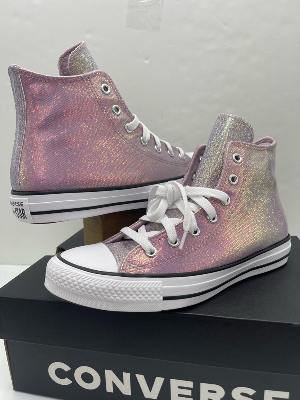 Converse WMNS 8 CTAS Hi Altitude Lilac White Black A14333C High Top Sneakers - Picture 12 of 15